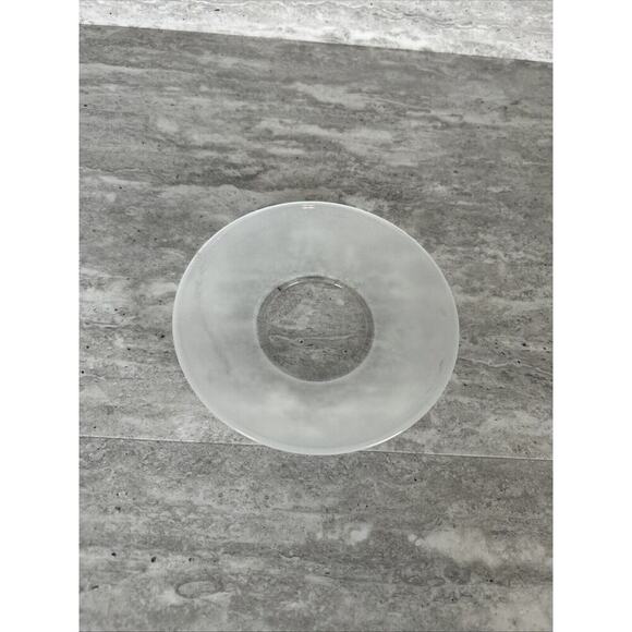 Vintage Frosted Glass Saucers Plates 5.5” Set‎ of 9 - Picture 3 of 11